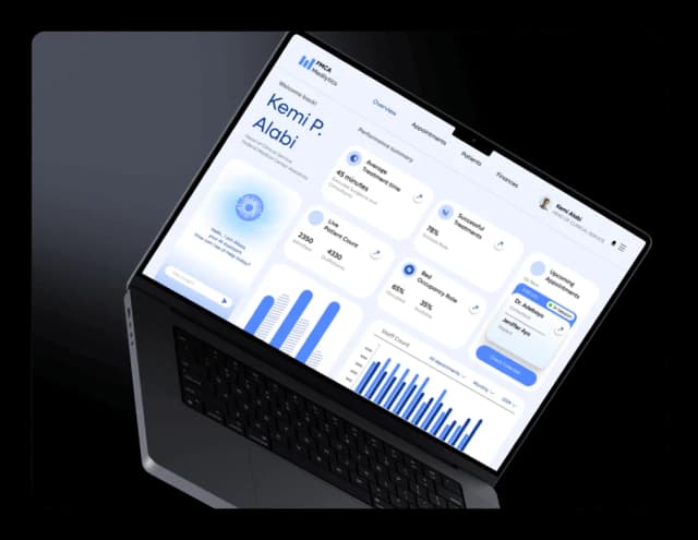Custom software development services dashboard displaying tailored business solutions and workflow automation tools