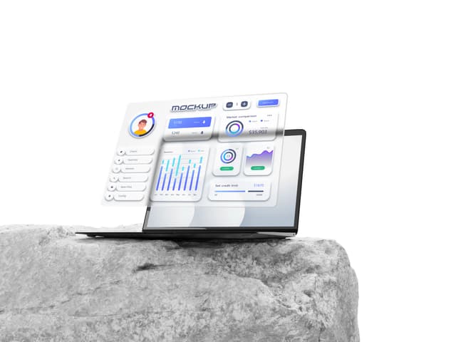 Enterprise software development dashboard displaying business process automation and data analytics modules