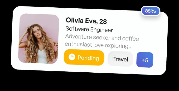 LookAlike Match user profile card