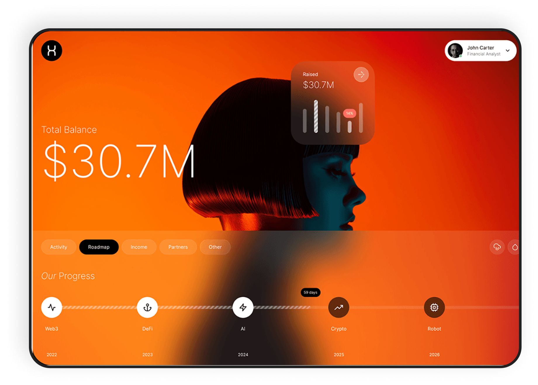 Branding and design mockup showing final logo application on business collateral materials