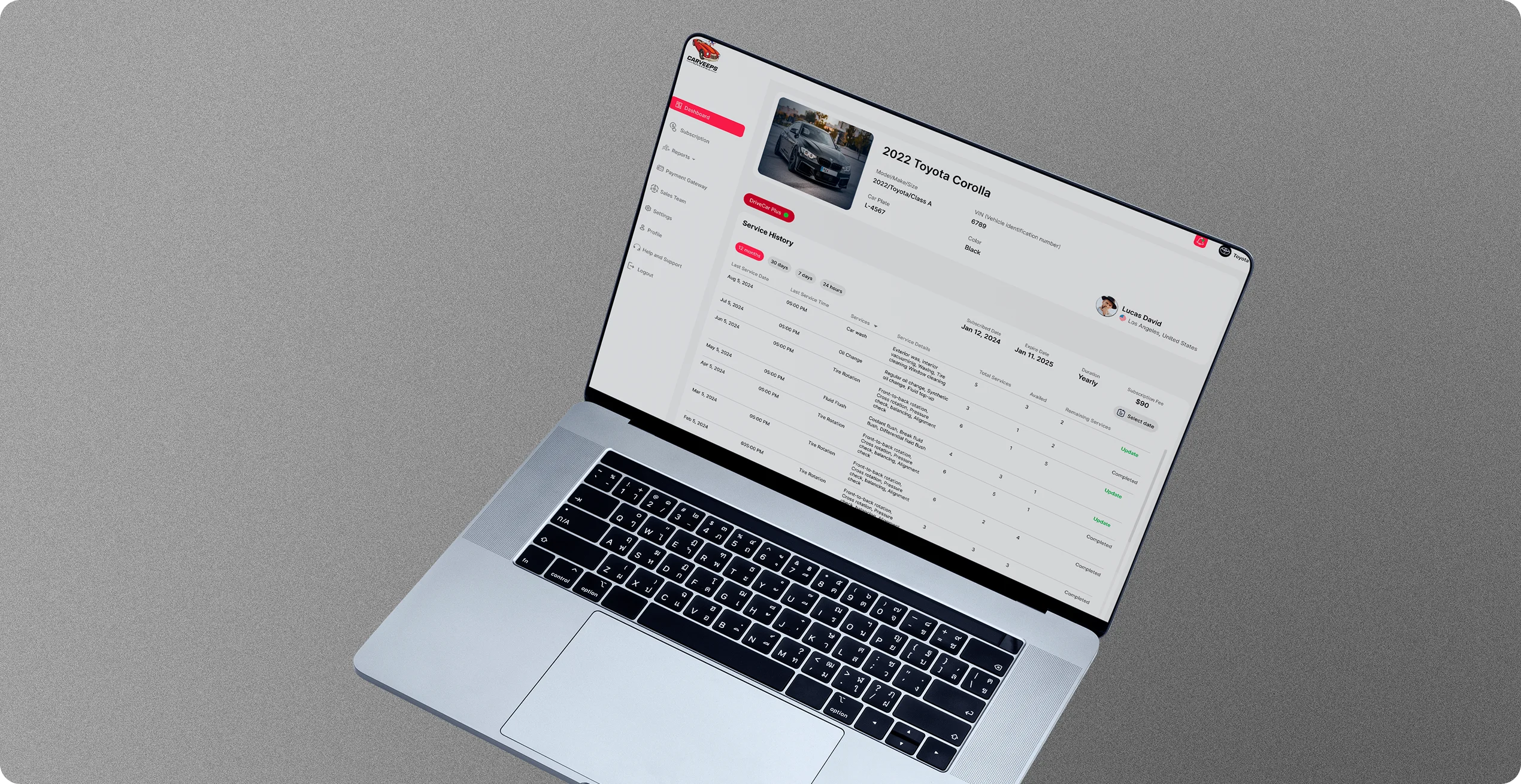 Carveeps mobile app screen displaying user profile features and social networking interaction tools.