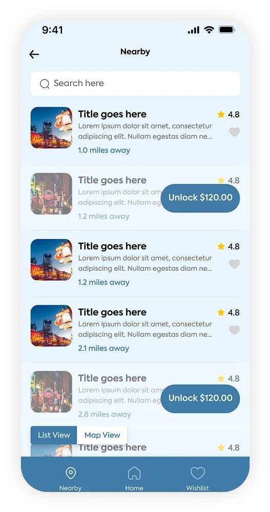 nashville wireframes mockup