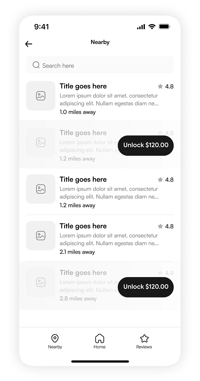 nashville wireframes mockup