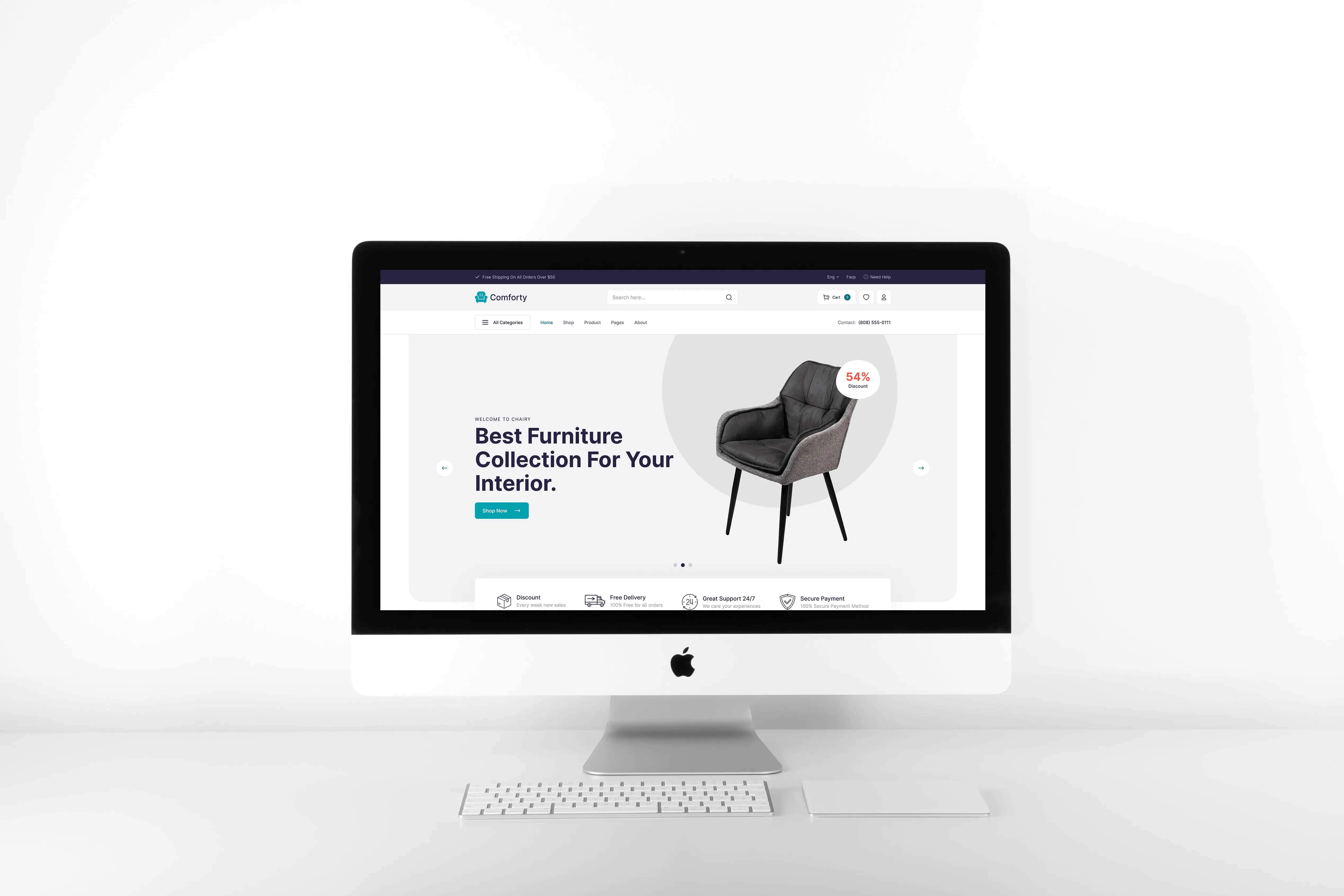 Ecommerce development portfolio showcasing modern online store design with intuitive product layout.