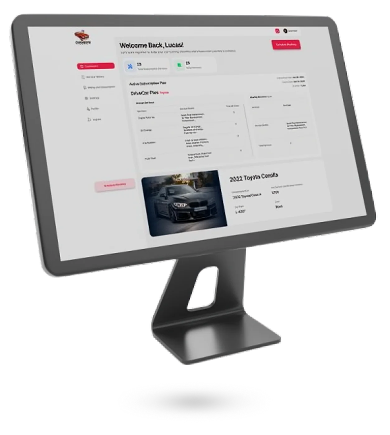 Analytics dashboard mockup showcasing a software development agency’s focus on marketing and performance tools.